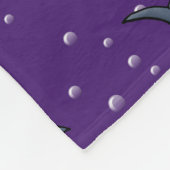 Funny Shark Cartoon Lila Blasen Fleecedecke (Ecke)