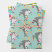 Funny Shark Christmas Geschenkpapier Set (Beispiel)