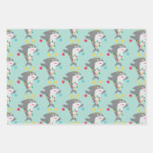 Funny Shark Christmas Geschenkpapier Set (Vorderseite)