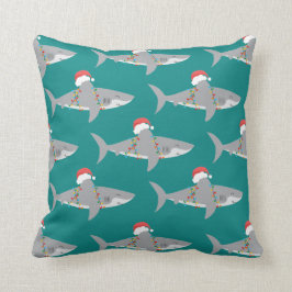 Funny Shark Christmas Kissen