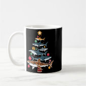 Funny Shark Christmas Tree  Kaffeetasse (Links)