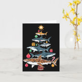 Funny Shark Christmas Tree Karte (Gelbe Blume)