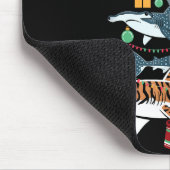 Funny Shark Christmas Tree Mousepad (Ecke)