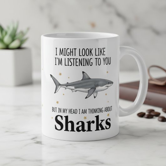 Funny Shark Coffee Mug Gift For Shark Lovers Kaffeetasse