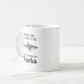 Funny Shark Coffee Mug Gift For Shark Lovers Kaffeetasse (Vorderseite Links)