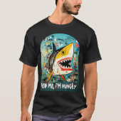Funny Shark Custom Quote 90s Street Art Graffiti T-Shirt (Vorderseite)