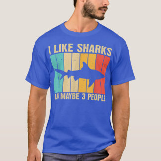 Funny Shark Design für Kinder Männer Frauen Tierha T-Shirt