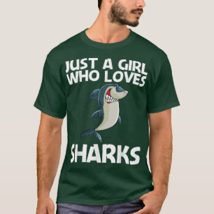Funny Shark Design für Mädchen Kinder Weißer Hai L T-Shirt