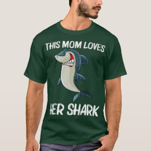 Funny Shark Design für Mama Mutter Weiße Haie Lieb T-Shirt