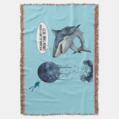 Funny shark diver lunch time :nice bubbles bro decke (Vorderseite Vertikal)