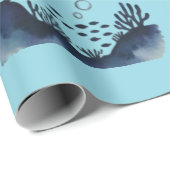 Funny shark diver lunch time nice bubbles bro geschenkpapier (Rolleneckpunkt)