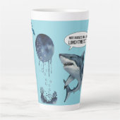 Funny shark diver lunch time :nice bubbles bro milchtasse (Vorderseite)