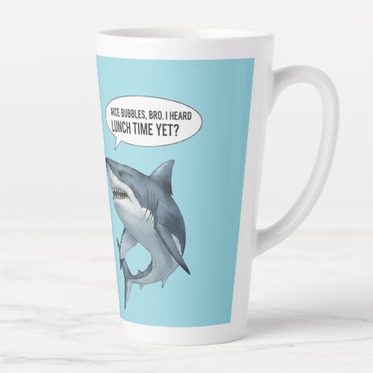 Funny shark diver lunch time :nice bubbles bro milchtasse (Rechts)