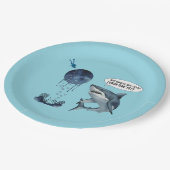 Funny shark diver lunch time :nice bubbles bro pappteller (Schrägansicht)