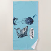 Funny shark diver lunch time :nice bubbles bro strandtuch (Vorderseite)