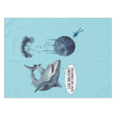 Funny shark diver lunch time :nice bubbles bro tischdecke (Vorderseite (Horizontal))