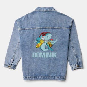Funny Shark - Dominik Name Jeansjacke