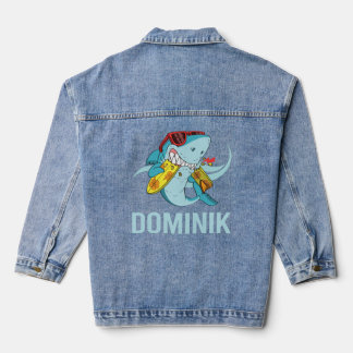 Funny Shark - Dominik Name Jeansjacke