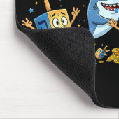 Funny Shark Dreidel Menorah Hanukkah Kids Womens M Mousepad (Ecke)
