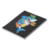Funny Shark Drink Beer - Crazy Shark Geschenke Notizblock (Rotiert)