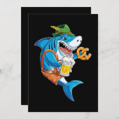 Funny Shark Drink Beer - Crazy Shark Geschenke Save The Date (Vorne/Hinten)