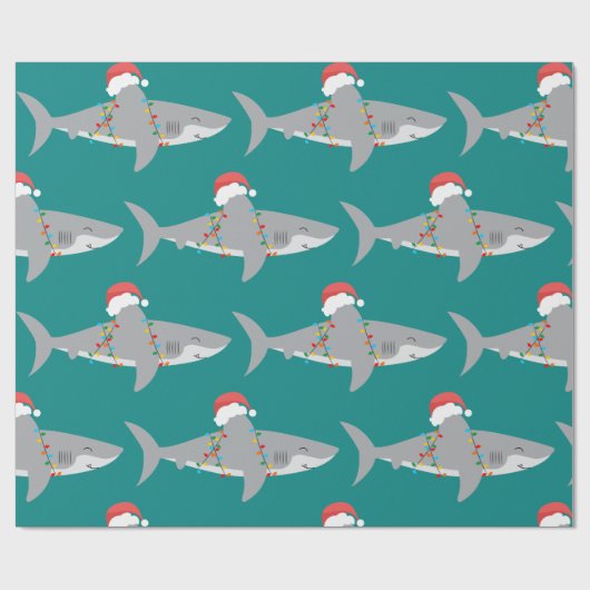 Funny Shark Extra Large Print Geschenkpapier (Flach)