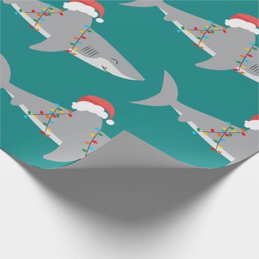 Funny Shark Extra Large Print Geschenkpapier (Ecke)