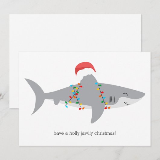 Funny Shark Feiertagskarte (Vorne/Hinten)