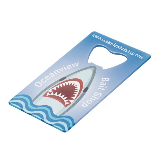 Funny Shark Geldbeutel Flaschenöffner (Rückseite Schrägansicht)