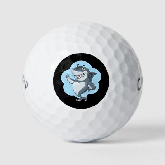 Funny Shark Golf Balls Golfball (Vorderseite)