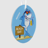 Funny Shark individuelle Name Ornament (Vorderseite)