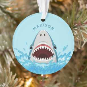 Funny Shark individuelle Name Ornament