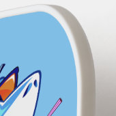 Funny Shark individuelle Name Pickleball Schläger (Linke Seite)