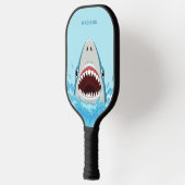Funny Shark individuelle Name Pickleball Schläger (Links)