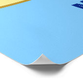 Funny Shark individuelle Name Poster (Ecke)