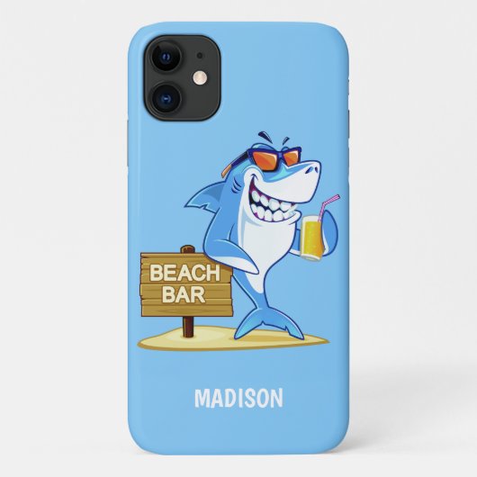 Funny Shark individuelle Name Telefongehäuse Case-Mate iPhone Hülle (Rückseite)