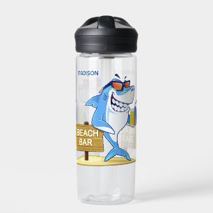 Funny Shark individuelle Name Trinkflasche