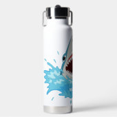 Funny Shark Individuelle Name Trinkflasche (Vorderseite)