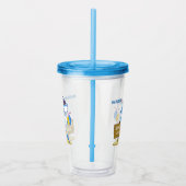 Funny Shark individuelle Name tumbler Acryltrinkbecher (Rechts)