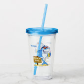 Funny Shark individuelle Name tumbler Acryltrinkbecher (Rückseite)