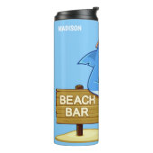 Funny Shark individuelle Name tumbler Thermosbecher (Nach links gedreht)
