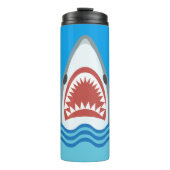 Funny Shark Jaws Cartoon Thermosbecher (Vorderseite)