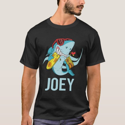 Funny Shark - Joey Name T-Shirt (Vorderseite)