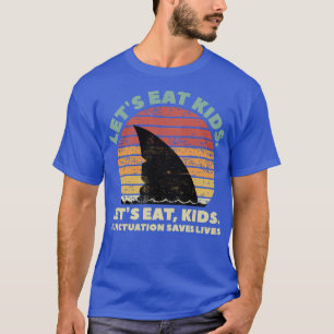 Funny Shark Lasse zu essen Kids Punctuation Rette T-Shirt