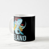 Funny Shark - Leland Name Kaffeetasse (Vorderseite Links)