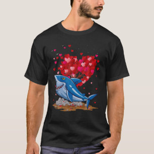 Funny Shark Lover Herzform Grosser Weißer Hai Va T-Shirt