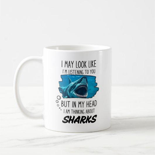 Funny Shark Lover Tasse (Links)