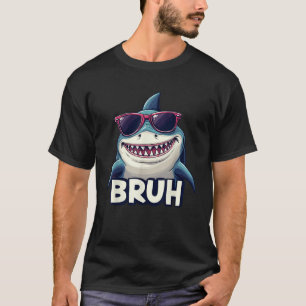 Funny Shark Meme BRUH Teenager Kinder Männer Grab T-Shirt