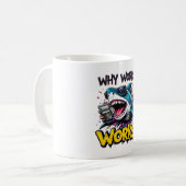 Funny Shark mit Calculator Tasse - Nerdy Math Spaß (Vorderseite Links)