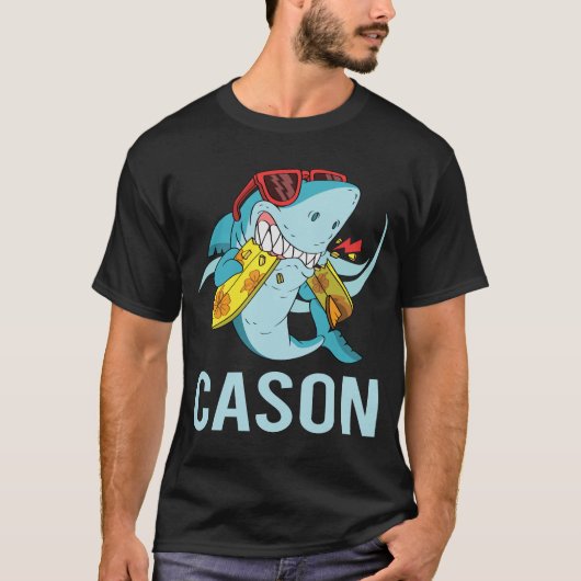 Funny Shark - Name des Casons T-Shirt (Vorderseite)